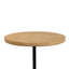 Table de bout à piédestal rond 23,5 po Calix, liège brun clair et table d'appoint en fer noir mat pour le salon ou la chambre à coucher Calix-534895175