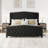 House of Hampton® Velvet Upholstered Platform Bed Frame With 51.1" Wingback Headboard & Deep Button Tufted Footboard, No Box Spring Required, Easy Assembly-1982322333-1982322322