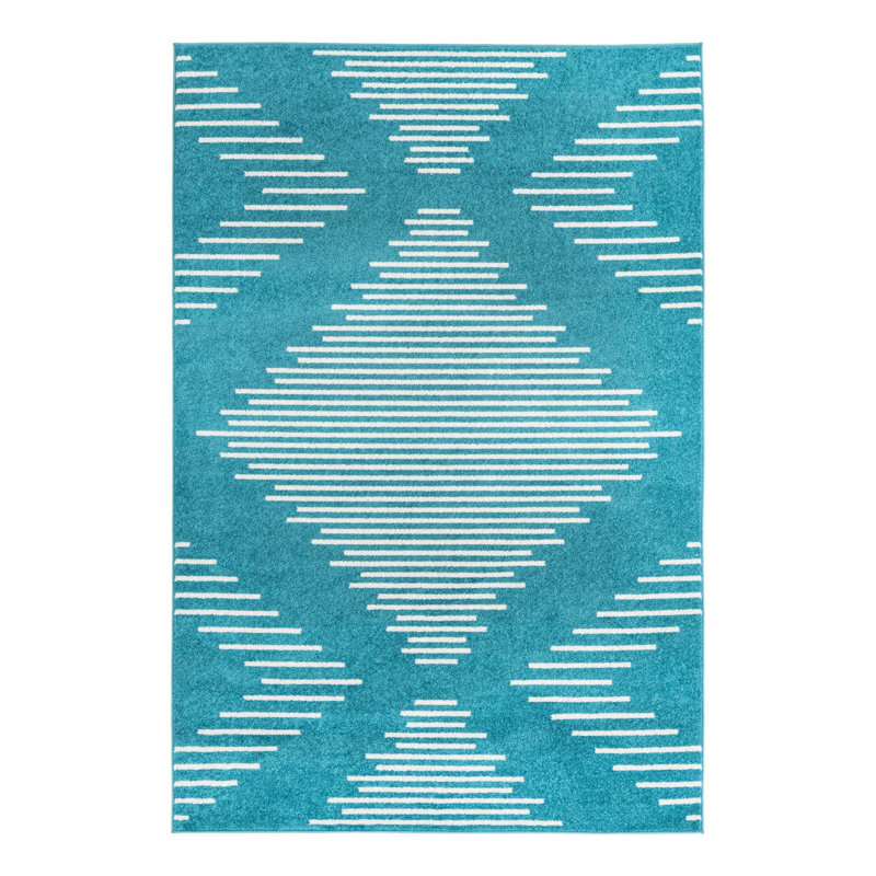 Chenille Geometric Indoor Rug, Rectangle 6'1" x 9'