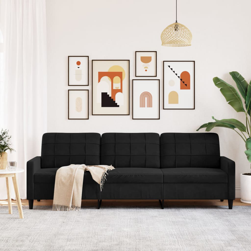 Vidaxl 3-Sitzer-Sofa Dunkelgrün 180 Cm Samt