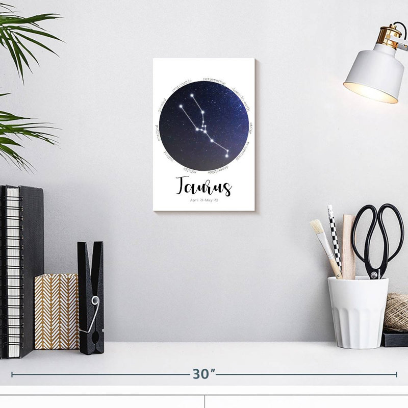 Adella Taurus Zodiac Constellation, 12" H x 8" W