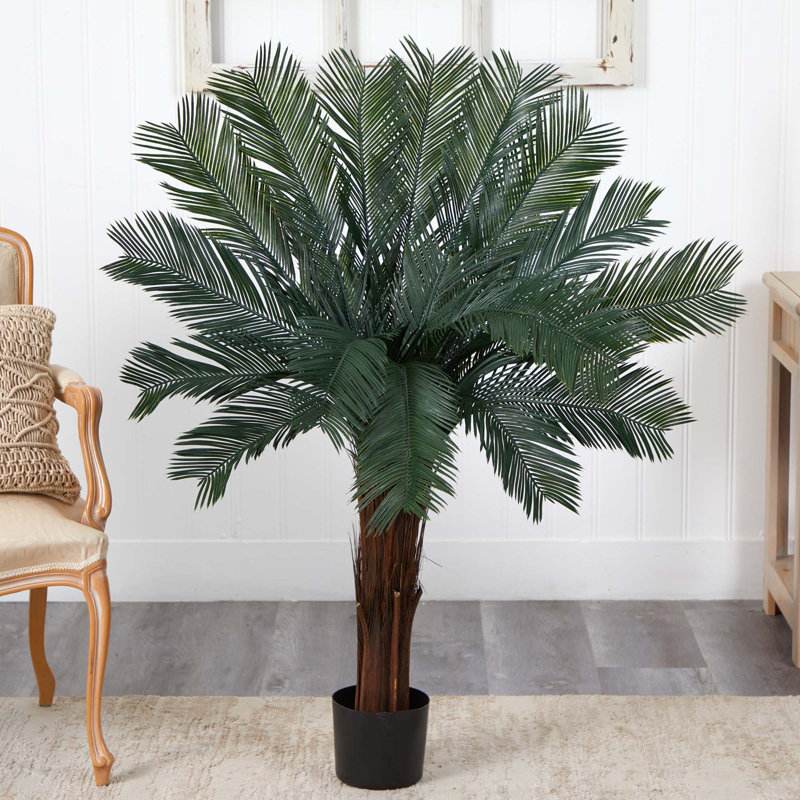 Cycas Artificial Tree with UV Resistant Fronds, 60" H x 59" W x 59" D
