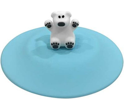 Silicone Leak-proof Coffee Mug Suction Lid, Airtight Tea Cup Cover, Anti-dust Sealed Cup Cap, 1-piece (Polar Bear)