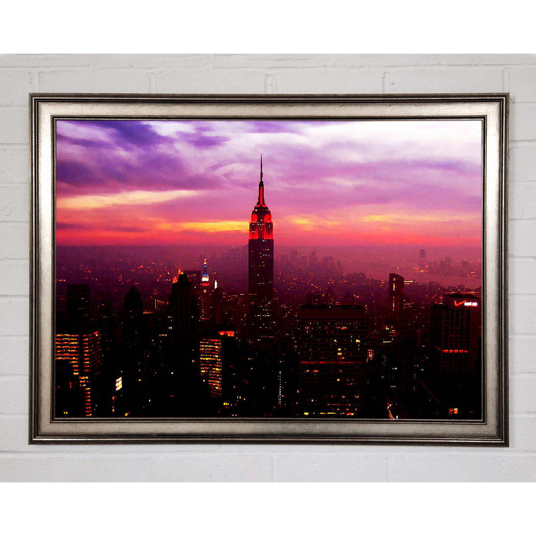 Empire State Building Evening Glow - Einzelner Bilderrahmen Kunstdrucke