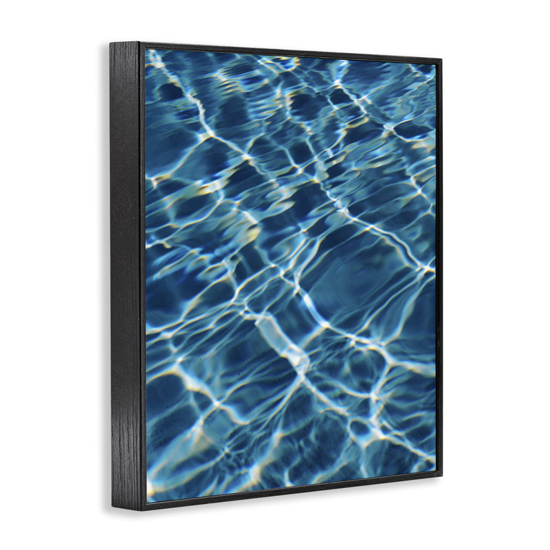 «Summer Pool Ripples», estampe numérique par Justine Milton, Giclée encadrée noir minuit, H 14 po x l 11 po