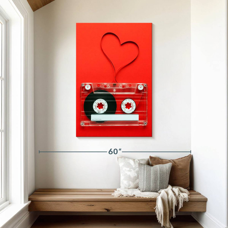 Cassette en forme de cœur Abarca, H 45 po x l 30 po