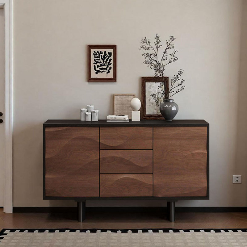 Buffet de rangement rétro multifonctionnel, H 33,46 po x l 59,05 po x P 17,71 po