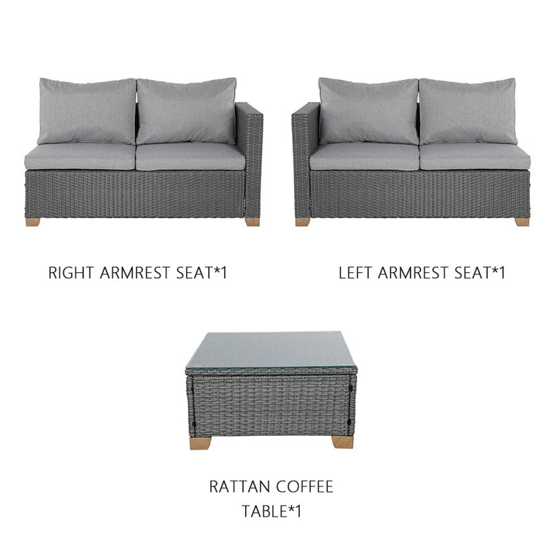 Burckhard 3 - Piece Living Room Set