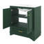 Meuble-lavabo autoportant de 30 po avec lavabo, meuble de rangement pour salle de bain avec portes à fermeture douce et tablette réglable, tiroir-562957990