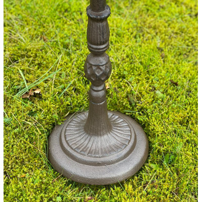 Tulane Metal Pedestal Birdbath