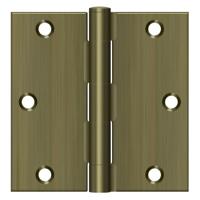 Steel Hinge, Antique Brass