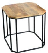 Carson Solid Wood Sled Coffee Table, 45cm H x 50cm L x 50cm W