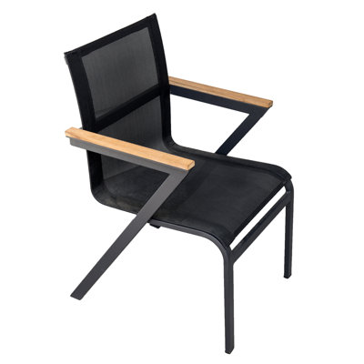 Anoki Stacking Patio Dining Armchair with Cushion