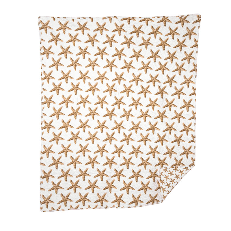 Sandbridge Stars Coastal Cotton Quilted Throw Blanket