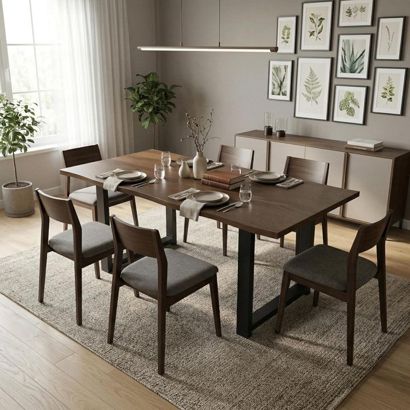 Solid Wood Top Dining Table