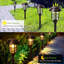 Éclairage solaire de sentier solaire extérieur, lumières solaires lumineuses extérieures, Ip65 imperméable allume / éteint les lumières solaires de jardin à énergie solaire pour allée de patio