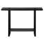 Console rectangulaire pour hall d'entrée en noir - Design avec pieds en métal, tablette fixe, rangement pour tablette de chambre à coucher et de salon de style moderne,