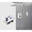 Ensemble de douche chromé carré thermostatique à 2 fonctions - Certifié CSA 