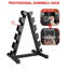 Support vertical à 5 niveaux pour haltères - rangement en acier robuste pour gymnase à domicile, support noir peu encombrant
