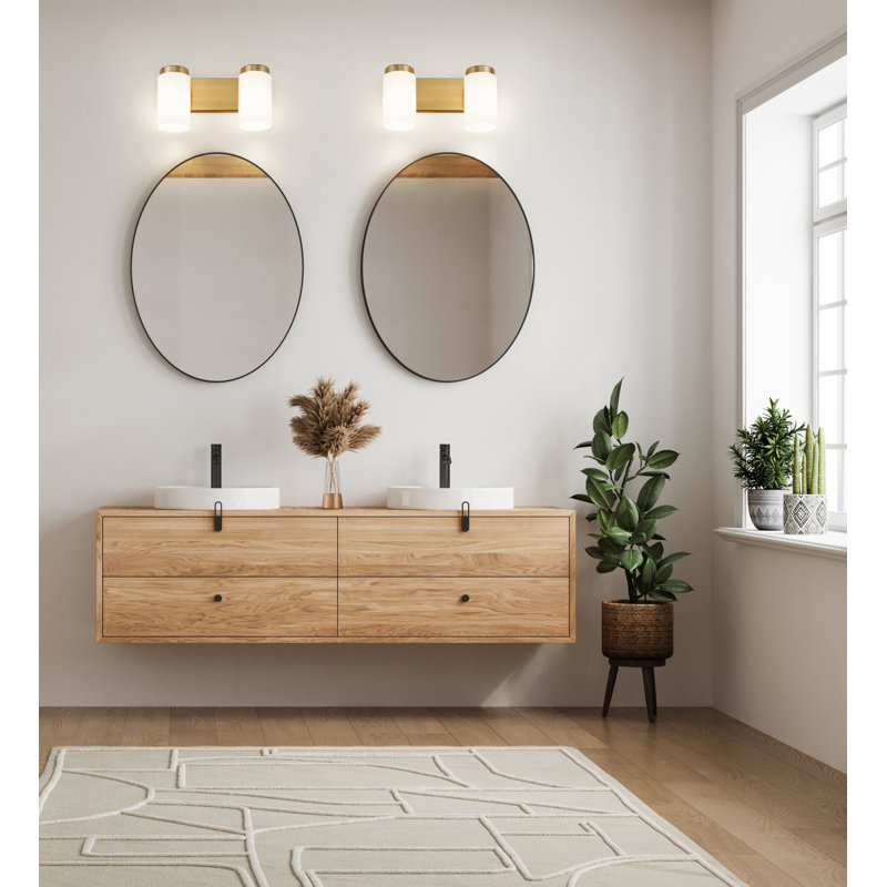 Rosevale 2 Light Vanity, Gold