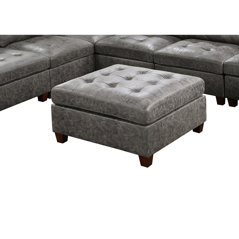 Salon de style contemporain avec siège moelleux et respirant gris antique