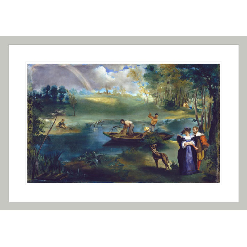 Pêche par impression giclée encadrée, 20,77 po H x 29,5 po L