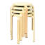 Tabouret court en bois massif 18,5 po-349881915