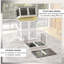 Bacs de rangement empilables avec couvercles, roulettes et pliables HOMcom, blanc