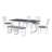 Modern 78inch 6-Piece Extendable Dining Table Set-151074219-151074220-151074218
