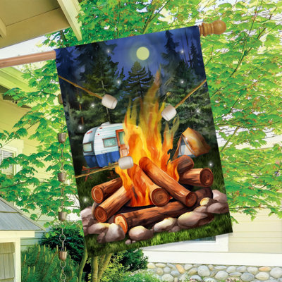 Roasting Marshmallows House Flag