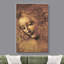 «Famous Artwork The Head of a Woman» par Leonardo Da Vinci, reproduction d'art sur toile tendue-56497651-74343514