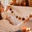 Décoration d'automne pour l'Action de grâce : Drapeau de citrouille en mousse, guirlande de citrouilles en mousse, décoration pour foyer et maison.