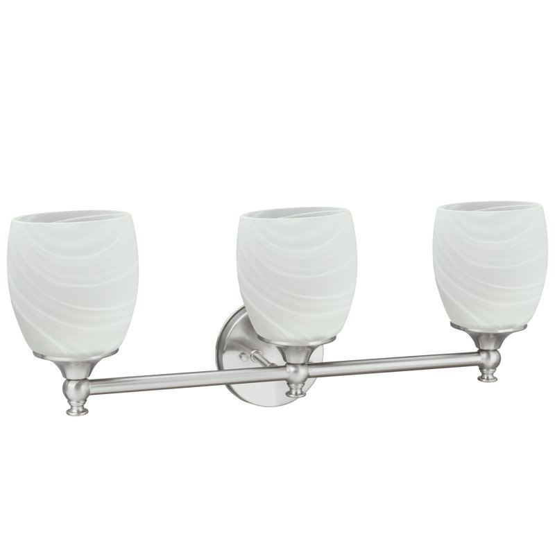 Éclairage pour salle de meuble-lavabo 3 lumières en métal Husby