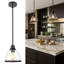 Suspension moderne 8 en 1 lumière, noir mat, avec abat-jour en verre transparent, petit luminaire de style campagnard pour îlot de cuisine, culot E26-337527769