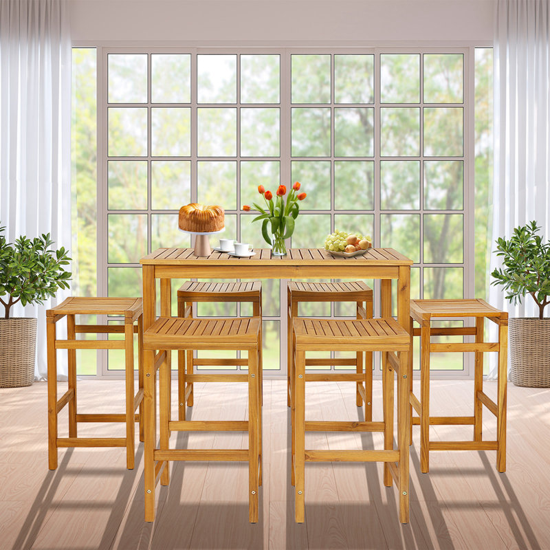 Ensemble de table rectangulaire d'extérieur debout pour 45 personnes L 45 po Arnstein