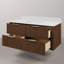 Eureka 48 In. Single Rectangle Sink Floating Bathroom Vanity with Cultured Marble Top in Truffle Oak