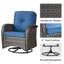 Chaises longues pivotantes en osier avec coussins Esquer-223698210