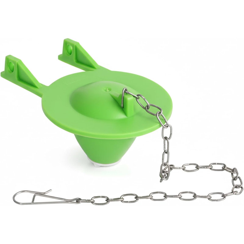 2 Inch Rigid Flapper Tank Ball Includes Water Saving Flush Control with Stainless Chain and Hook for Valve