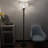 Sehnaz Tiffany Torch Floor Lamp White Stained Glass Flowers LED Bulb Included 12"W*12"D*66"H