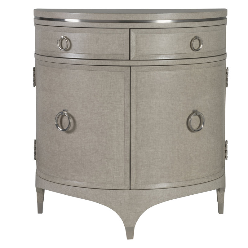 Commode demi-lune en lin Signature Designs Zeitgeist