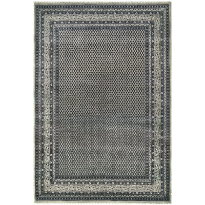 Hand Knotted Oriental Area Rug in Gray/Beige