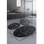 Ensemble de tapis pour salle de bain 3 pièces Nero