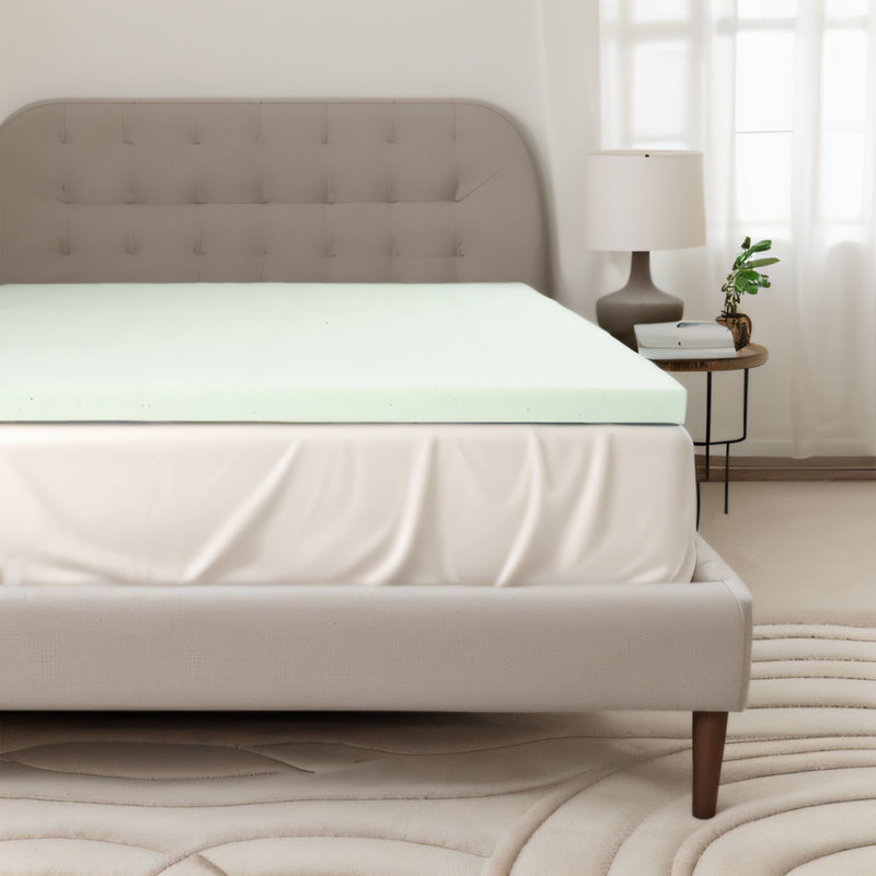 Matelas en mousse viscoélastique moyenne 3 po Alwyn Home Bourland, Très grand, 2"