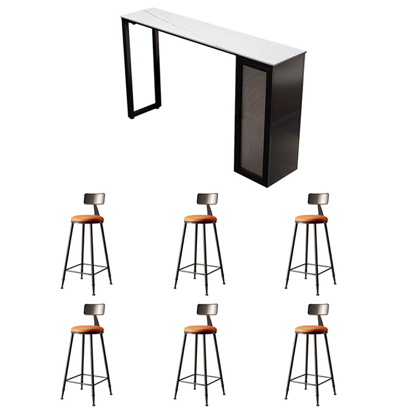 Siclen, Orange / noir, H 41,3 po x L 70,8 po x l 15,7 po, Blanc