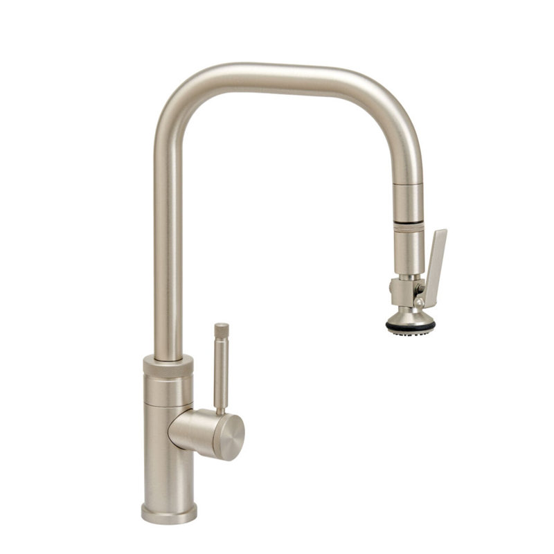 Fulton Industrial Plp Pulldown Faucet - Lever Sprayer, Satin Nickel