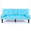 Lit bleu de 67 pouces avec porte-gobelet, pour un style de vie confortable et pratique-1651492206