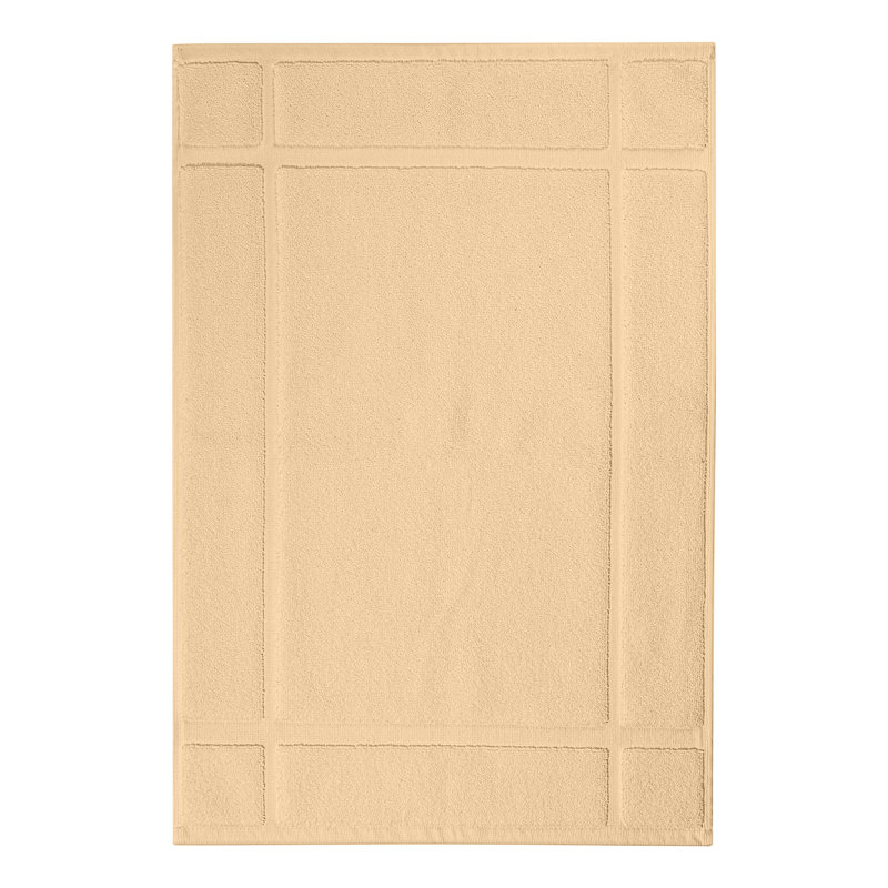 Tapis de bain uni 1350 g / m² 100% coton pour plancher de salle de bain, L 20 po x L 34 po, Beige