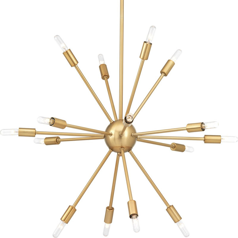 Natchitoches 16 - Light Dimmable Sputnik Sphere Chandelier, Brushed Bronze