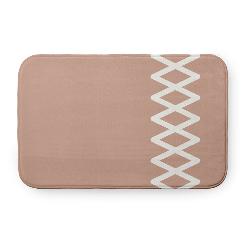 Tapis de bain Shameela, L 21 po x L 34 po, Rose