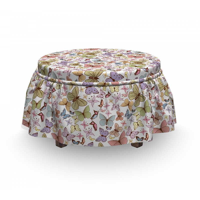 Housse pour doodle motley papillons repose-pieds